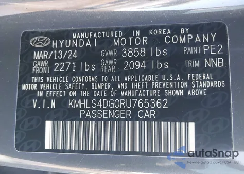 2024 Hyundai Elantra Sel from USA, damaged, VIN KMHLS4DG0RU765362